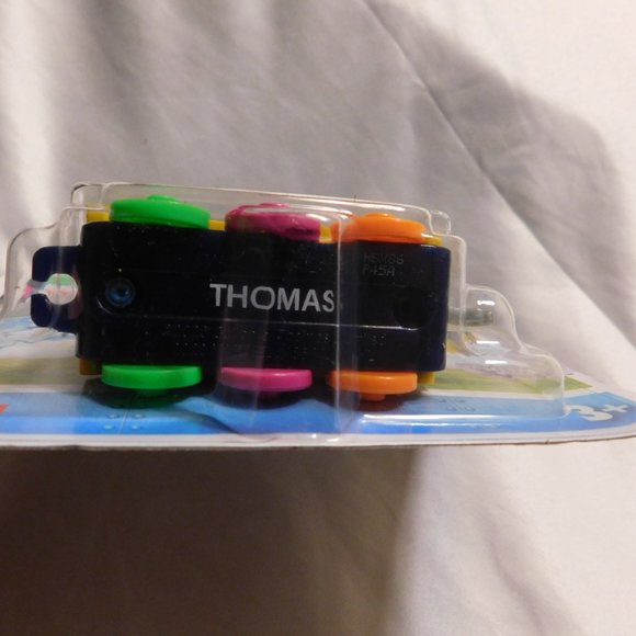 Thomas & Friends Push Along Die-Cast Metal Engine Thomas Neon Colors - Picture 5 of 5